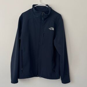 The North Face Men's Navy Performance Jacket Water-Resistant Fleece-lined Large